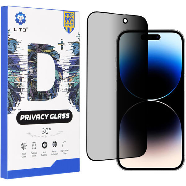 Lito - D+ PRIVACY Glass - iPhone 14 Pro - Black