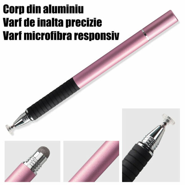 Techsuit - Stylus Pen (JC02) - Aluminum Alloy, Android, iOS, Microsoft - Light Pink
