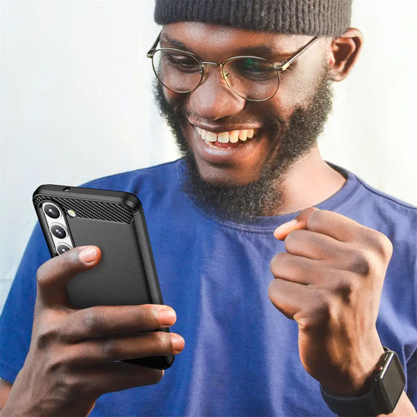 Techsuit - Carbon Silicone - Samsung Galaxy S23 - Black