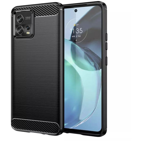 Techsuit - Carbon Silicone - Motorola Moto G72 - Black