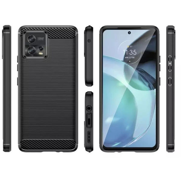 Techsuit - Carbon Silicone - Motorola Moto G72 - Black