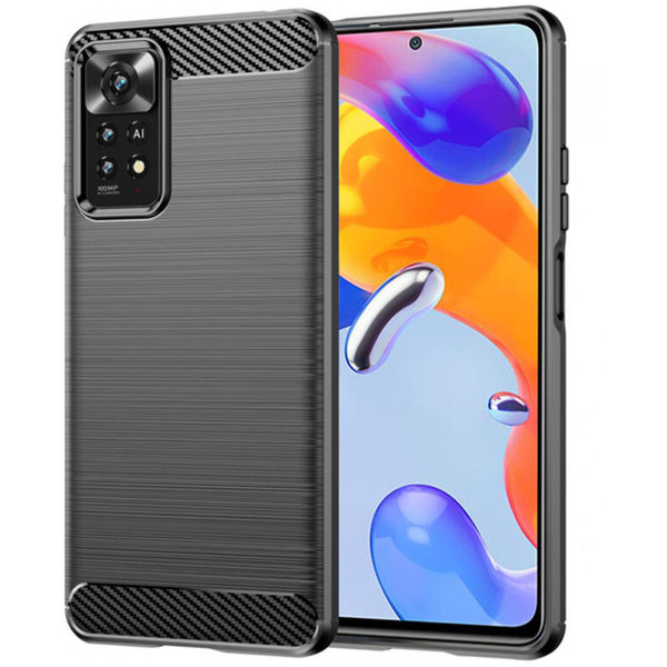 Techsuit - Carbon Silicone - Xiaomi Redmi Note 11 Pro 4G / Note 11 Pro 5G / Note 12 Pro 4G - Black