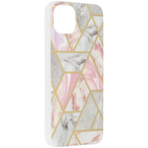 Techsuit - Marble Series - iPhone 14 Plus - Pink Hex