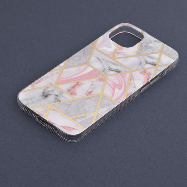 Techsuit - Marble Series - iPhone 14 Plus - Pink Hex