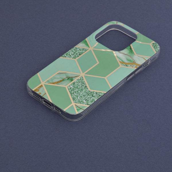 Techsuit - Marble Series - iPhone 14 Pro - Green Hex