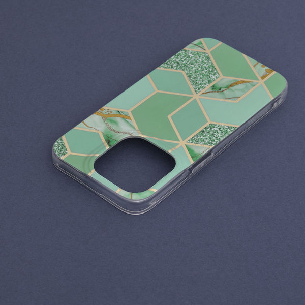Techsuit - Marble Series - iPhone 14 Pro - Green Hex