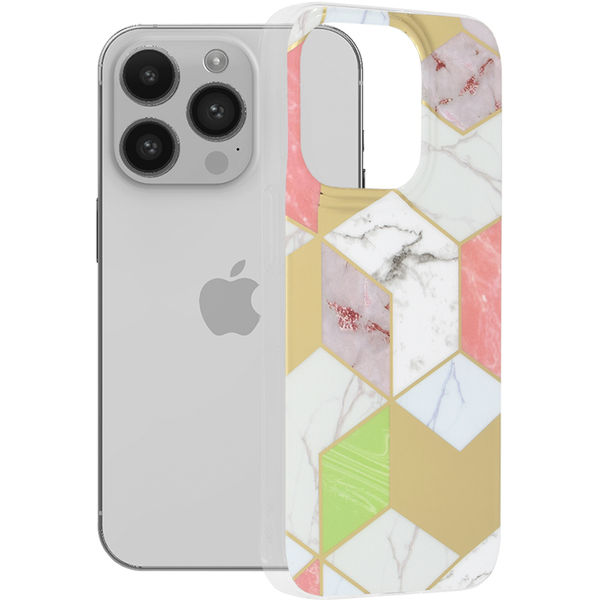 Techsuit - Marble Series - iPhone 14 Pro - Purple Hex