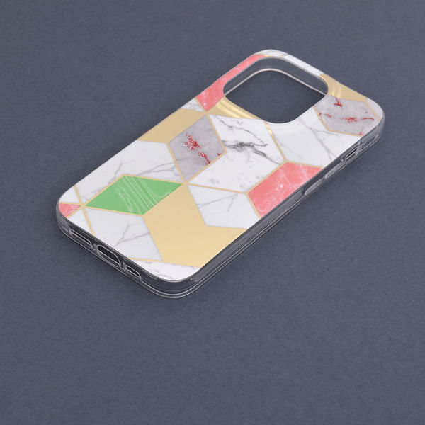 Techsuit - Marble Series - iPhone 14 Pro - Purple Hex