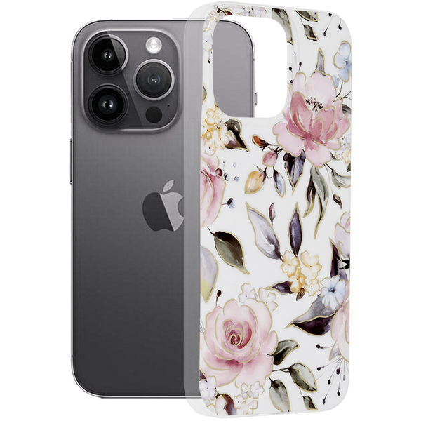 Techsuit - Marble Series - iPhone 14 Pro Max - Chloe White