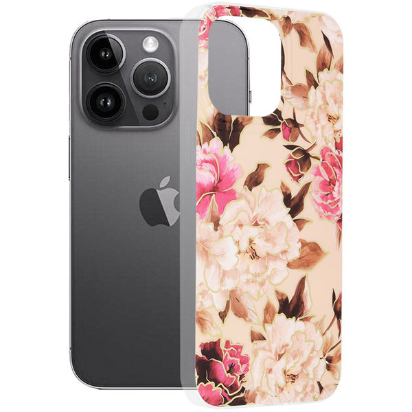 Techsuit - Marble Series - iPhone 14 Pro Max - Mary Berry Nude