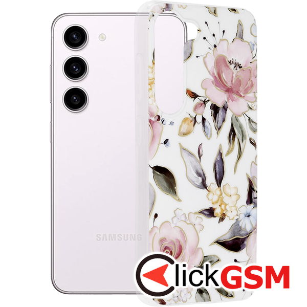 Techsuit - Marble Series - Samsung Galaxy S23 - Chloe White