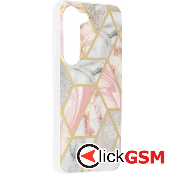 Techsuit - Marble Series - Samsung Galaxy S23 - Pink Hex