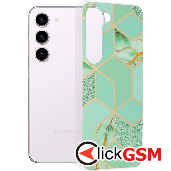Techsuit - Marble Series - Samsung Galaxy S23 - Green Hex