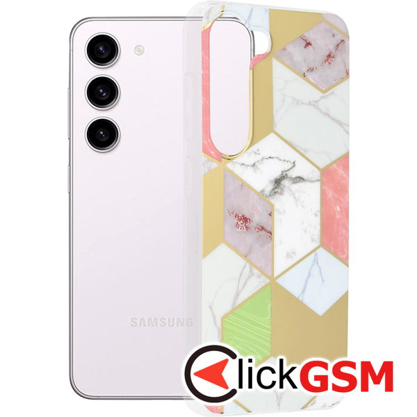 Techsuit - Marble Series - Samsung Galaxy S23 - Purple Hex