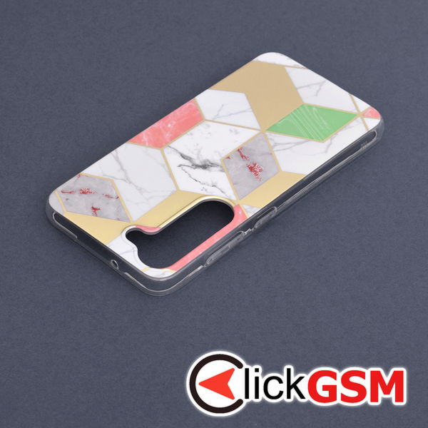 Techsuit - Marble Series - Samsung Galaxy S23 - Purple Hex