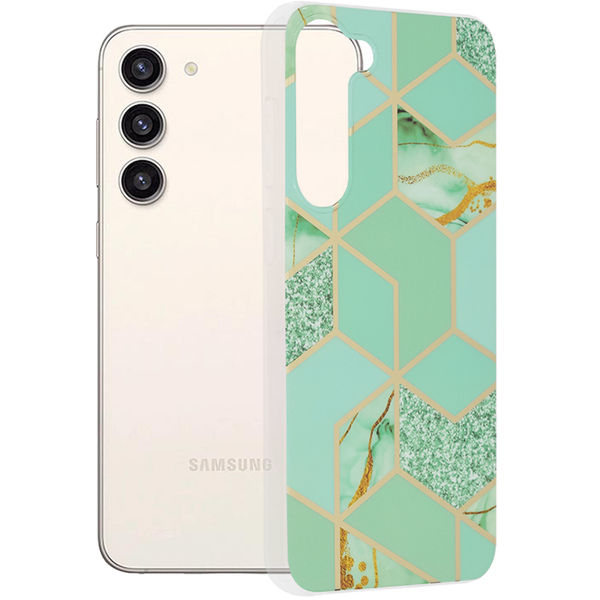 Techsuit - Marble Series - Samsung Galaxy S23 Plus - Green Hex