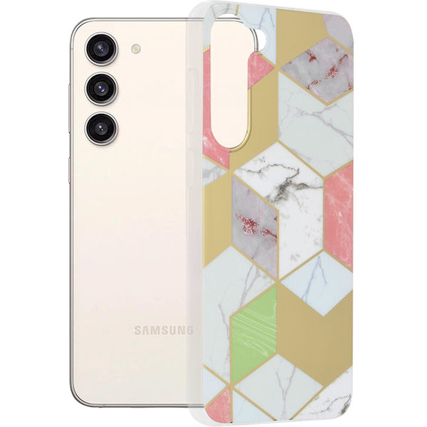 Techsuit - Marble Series - Samsung Galaxy S23 Plus - Purple Hex