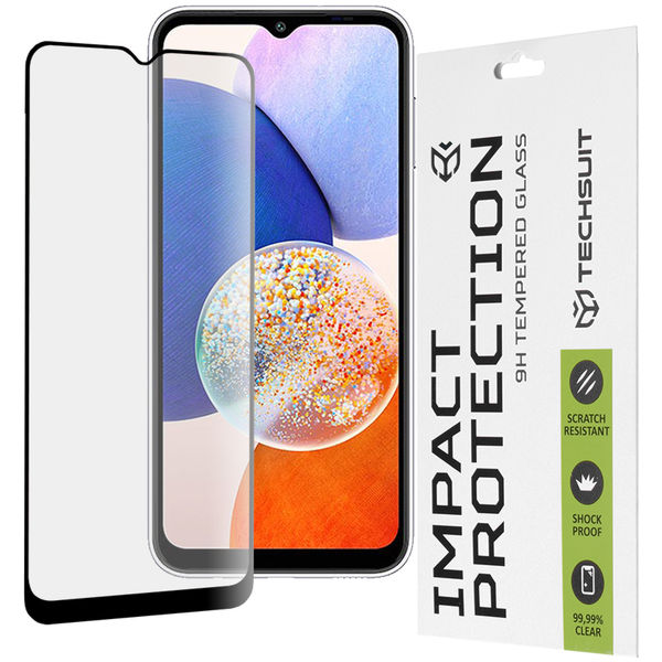 Techsuit - 111D Full Cover / Full Glue Glass - Samsung Galaxy A14 4G / A14 5G - Black