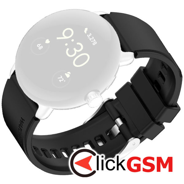 Techsuit - Watchband 20mm (W026) - Samsung Galaxy Watch 4/5/Active 2, Huawei Watch GT 3 (42mm)/GT 3 Pro (43mm) - Black