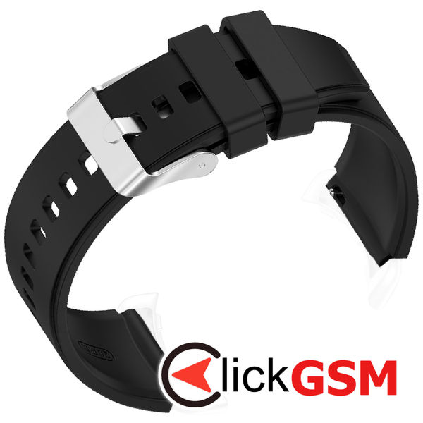 Techsuit - Watchband 20mm (W026) - Samsung Galaxy Watch 4/5/Active 2, Huawei Watch GT 3 (42mm)/GT 3 Pro (43mm) - Black