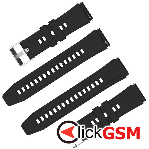 Techsuit - Watchband 20mm (W026) - Samsung Galaxy Watch 4/5/Active 2, Huawei Watch GT 3 (42mm)/GT 3 Pro (43mm) - Black