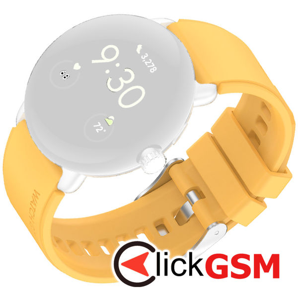 Techsuit - Watchband 20mm (W026) - Samsung Galaxy Watch 4/5/Active 2, Huawei Watch GT 3 (42mm)/GT 3 Pro (43mm) - Yellow