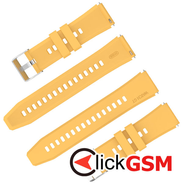 Techsuit - Watchband 20mm (W026) - Samsung Galaxy Watch 4/5/Active 2, Huawei Watch GT 3 (42mm)/GT 3 Pro (43mm) - Yellow