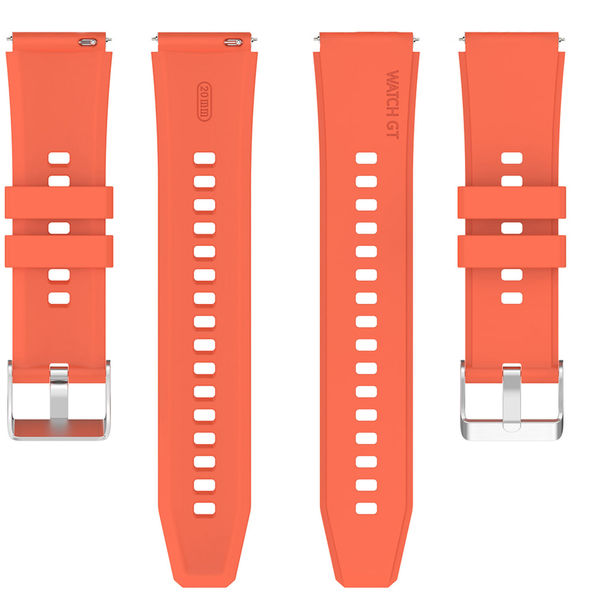 Techsuit - Watchband 20mm (W026) - Samsung Galaxy Watch 4/5/Active 2, Huawei Watch GT 3 (42mm)/GT 3 Pro (43mm) - Orange