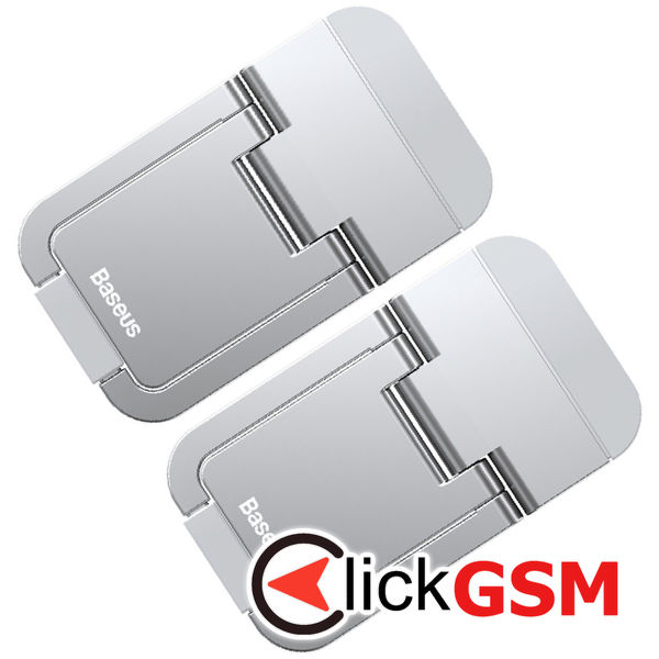Baseus - (2 pack) Laptop Holder (LUZC000012) - Folding Feature, Adhesive, Zinc Alloy - Silver