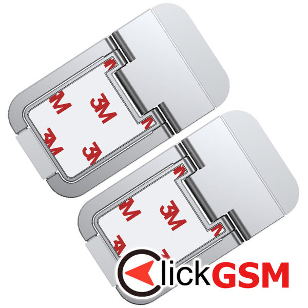 Baseus - (2 pack) Laptop Holder (LUZC000012) - Folding Feature, Adhesive, Zinc Alloy - Silver