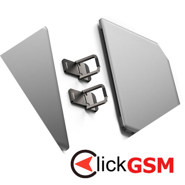 Baseus - (2 pack) Laptop Holder (LUZC000013) - Folding Feature, Adhesive, Zinc Alloy - Grey