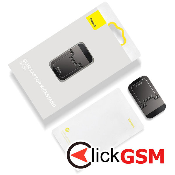 Baseus - (2 pack) Laptop Holder (LUZC000013) - Folding Feature, Adhesive, Zinc Alloy - Grey