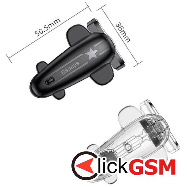 Baseus - Mobile Game Controllers (ACPBCJ-02) - Shooting Triggers for Phone, Tablet - Clear