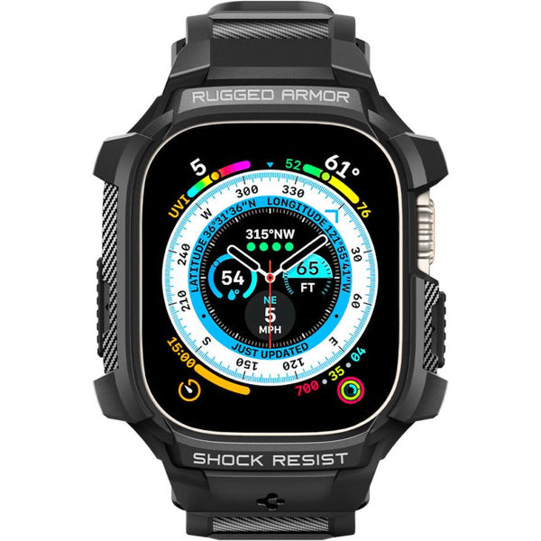 Spigen - Rugged Armor Pro - Apple Watch Ultra / Ultra 2 - Black