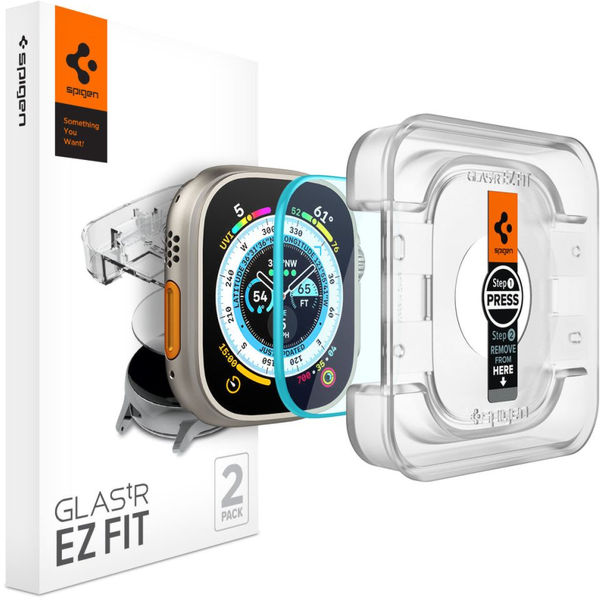 Spigen - Glas.tR EZ Fit (2 pack) - Apple Watch Ultra / Ultra 2 - Clear