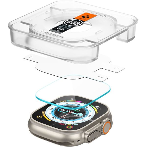 Spigen - Glas.tR EZ Fit (2 pack) - Apple Watch Ultra / Ultra 2 - Clear