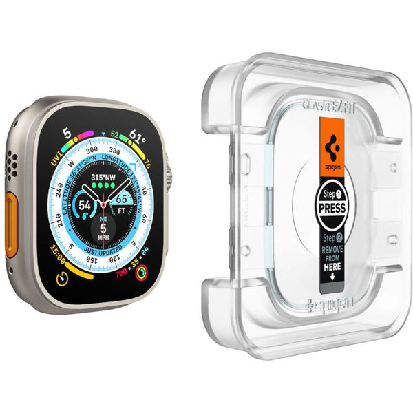 Spigen - Glas.tR EZ Fit (2 pack) - Apple Watch Ultra / Ultra 2 - Clear