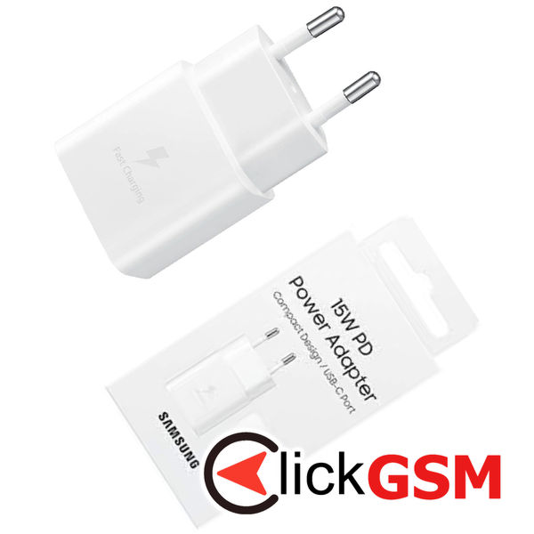 Samsung - Original Wall Charger (EP-T1510NWEGEU) - Type-C Fast Charging 15W - White (Blister Packing)