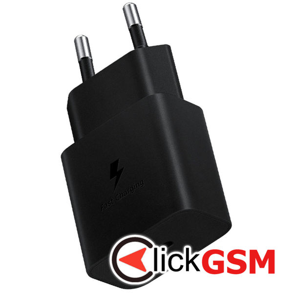 Samsung - Original Wall Charger (EP-T1510XBEGEU) - Type-C Fast Charging 15W with Cable Type-C - Black (Blister Packing)