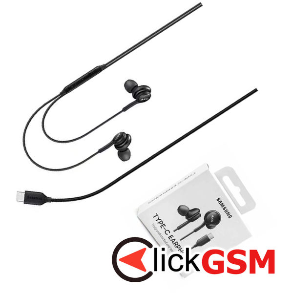 Samsung - Original Stereo Earphones (EO-IC100BBEGEU) - Type-C with Microphone, 1.2m - Black (Blister Packing)