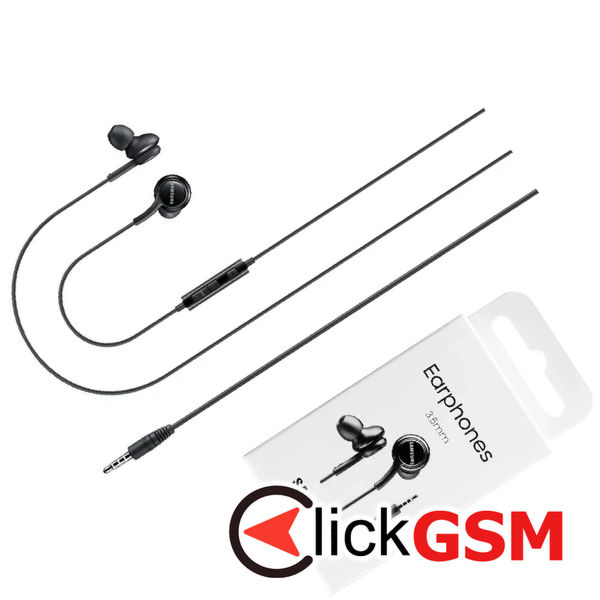 Samsung - Original Stereo Earphones (EO-IA500BBEGWW) - Jack 3.5mm with Microphone - Black (Blister Packing)