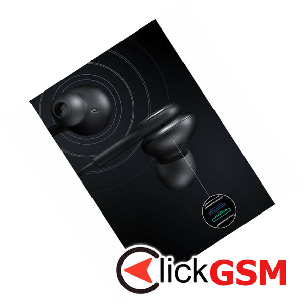 Samsung - Original Stereo Earphones (EO-IA500BBEGWW) - Jack 3.5mm with Microphone - Black (Blister Packing)