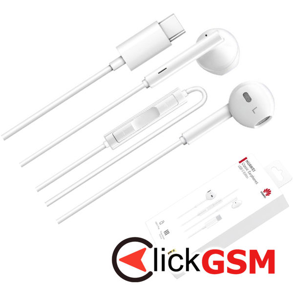 Huawei - Original Wired Earphones (CM33) - Type-C, Stereo - White (Blister Packing)