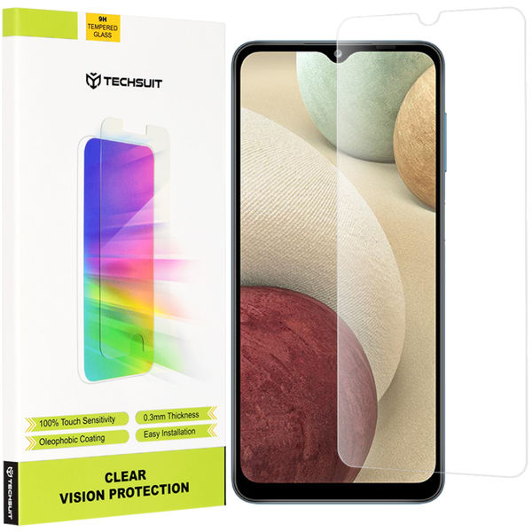 Techsuit - Clear Vision Glass - Samsung Galaxy A12 / A12 Nacho / A02 / M02 / M12 / F12 / A32 5G - Transparent