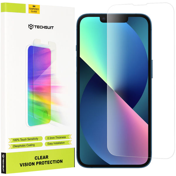 Techsuit - Clear Vision Glass - iPhone 13 / iPhone 13 Pro / iPhone 14 - Transparent