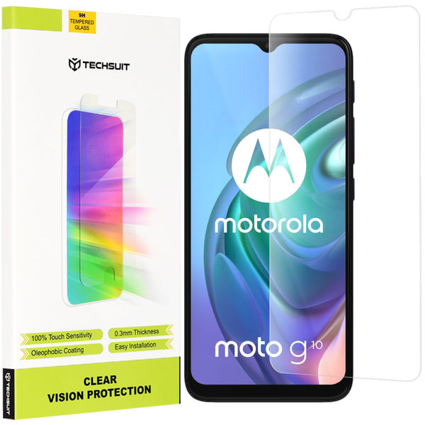 Techsuit - Clear Vision Glass - Motorola Moto G10 / Moto G20 / Moto G30 / Moto G9 Play / Moto E7 Plus - Transparent