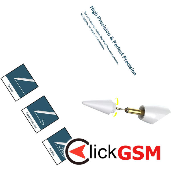 Techsuit - Stylus Pen (M2) - for iPad mini 6, Pro 11/12.9 inch, Air 4/5 with Adsorption Charging and Palm Rejection - White