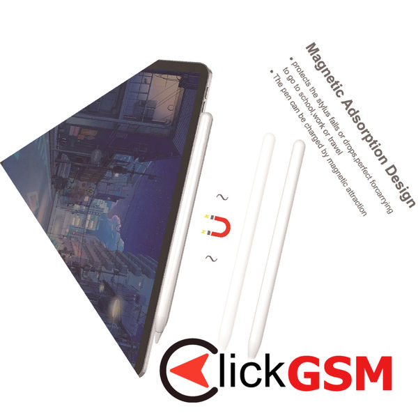 Techsuit - Stylus Pen (M2) - for iPad mini 6, Pro 11/12.9 inch, Air 4/5 with Adsorption Charging and Palm Rejection - White