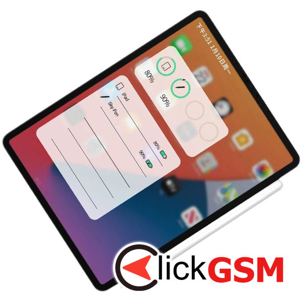 Techsuit - Stylus Pen (M2) - for iPad mini 6, Pro 11/12.9 inch, Air 4/5 with Adsorption Charging and Palm Rejection - White