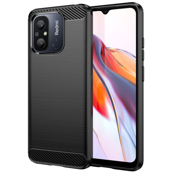 Techsuit - Carbon Silicone - Xiaomi Redmi 12C - Black